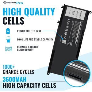 33YDH Laptop Battery for Dell Inspiron 17 7000 G3 G5 G7 Latitude 3590 Vostro 56W